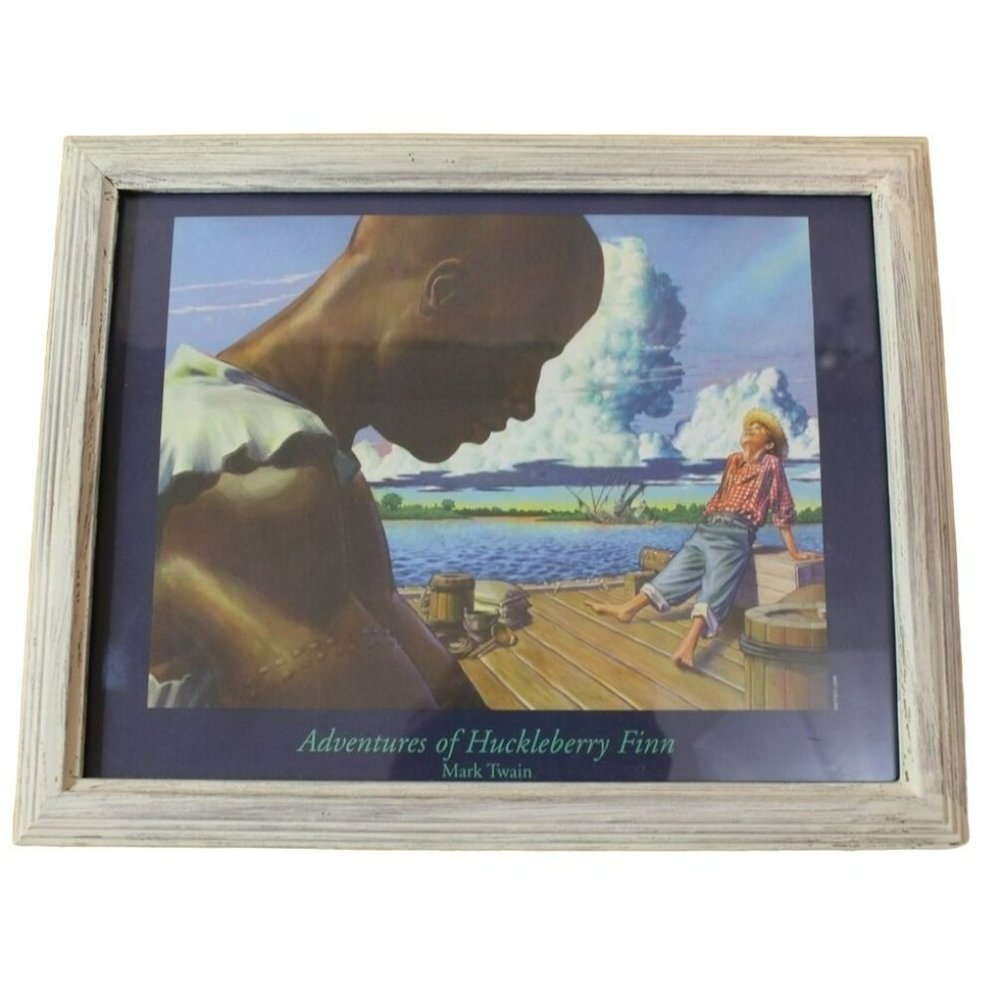 Adventures of Huckleberry Finn Nautical Picture River Lake Cabin Decor Wall Art
